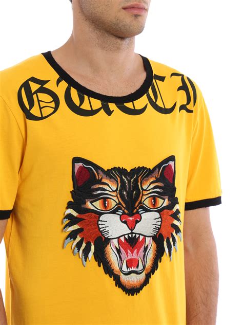 gucci cat tee shirt|angry cat t shirt Gucci.